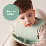 b.box Silicone Travel Bib-sage