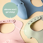b.box Silicone Travel Bib-blush