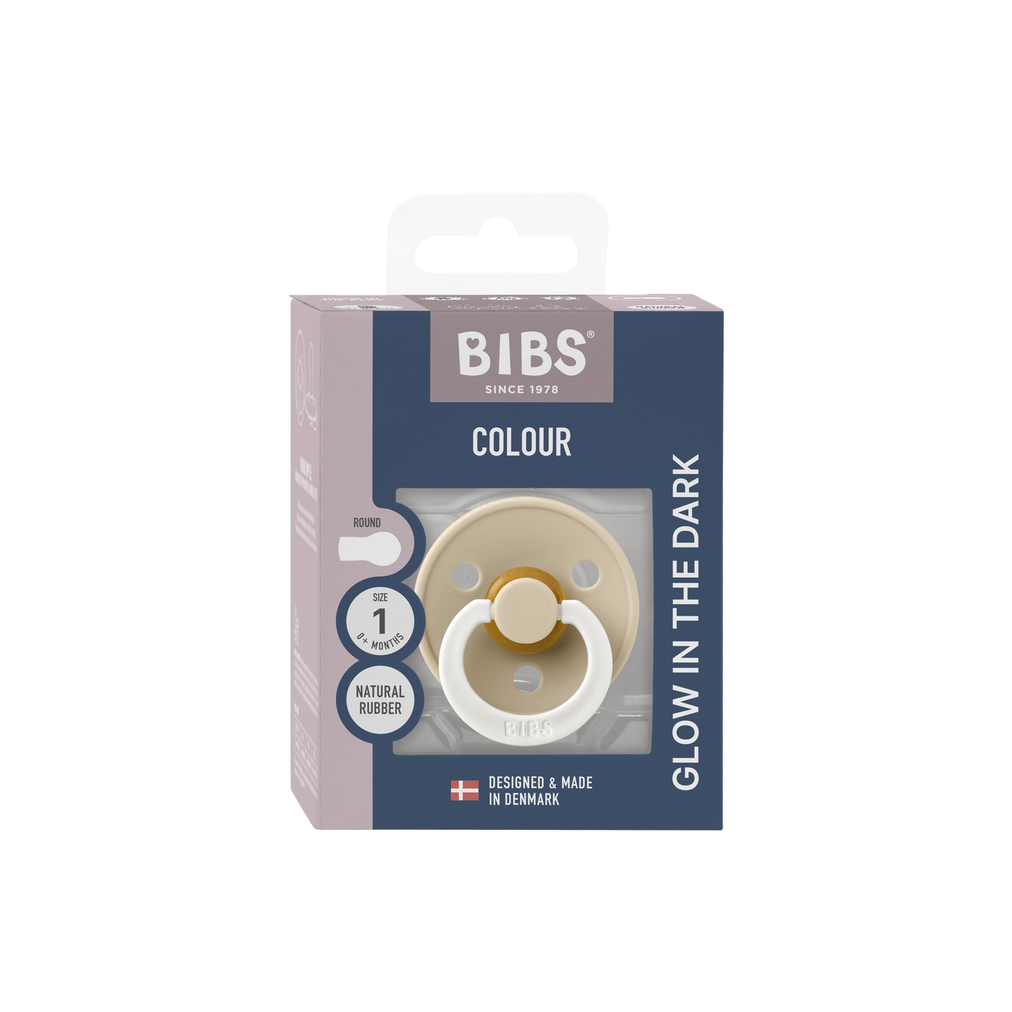 Bibs - Latex Colour Flow Pacifier - S1 - Vanilla Glow