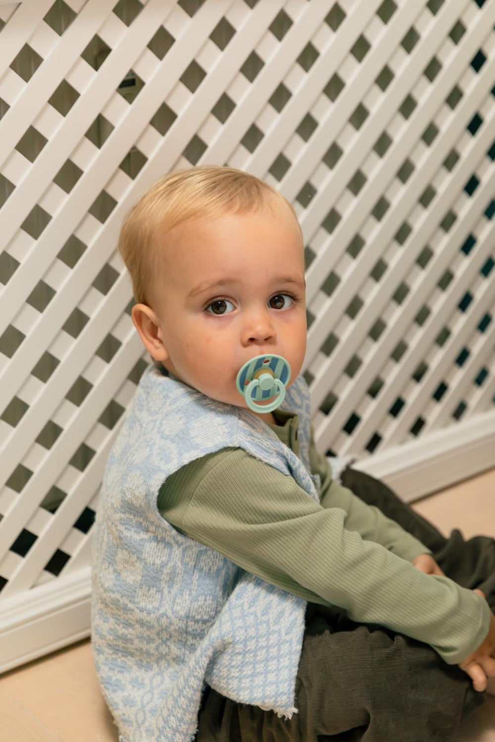 Bibs Pacifier Size 1-Baby 0-6M (2pcs)-Studio Colour -Nordic Mint Petrol Mix