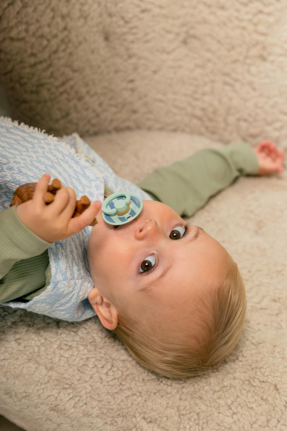 Bibs Pacifier Size 1-Baby 0-6M (2pcs)-Studio Colour -Nordic Mint Petrol Mix