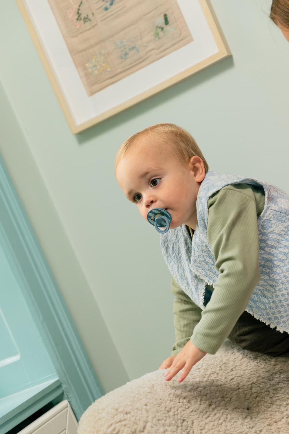 Bibs Pacifier Size 1-Baby 0-6M (2pcs)-Studio Colour -Nordic Mint Petrol Mix