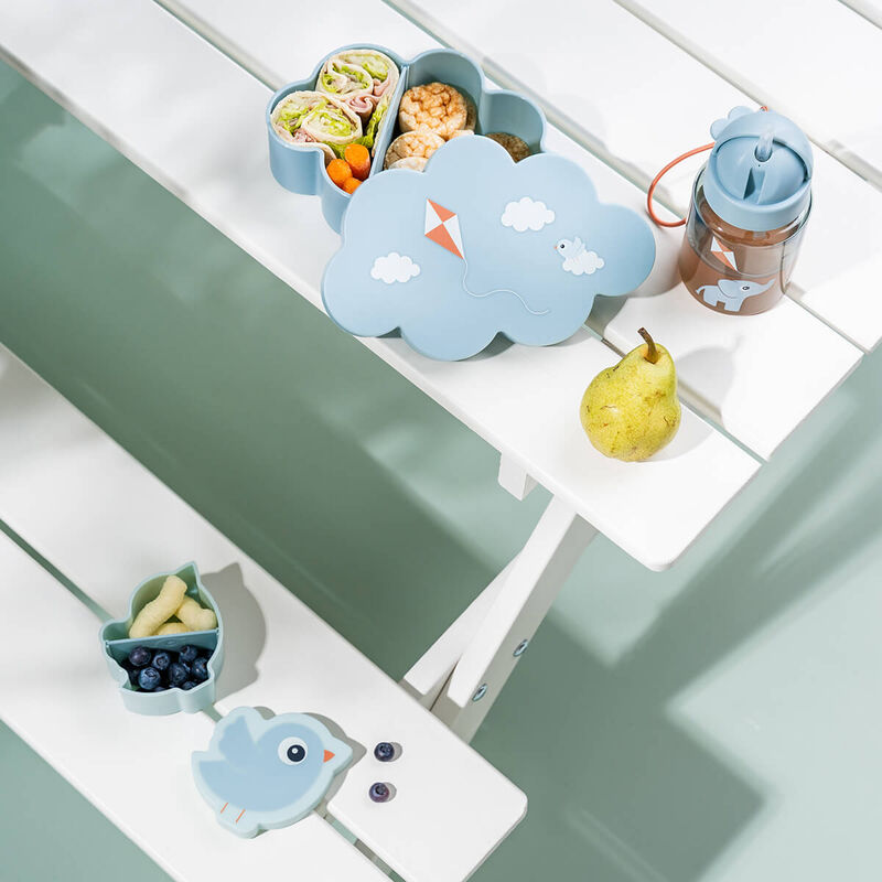 Done by Deer-Lunch & snack box w/straw bottle - Playground - Blue