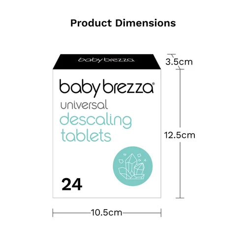 Baby Brezza Universal Descaling Tablets box, 24 tablets