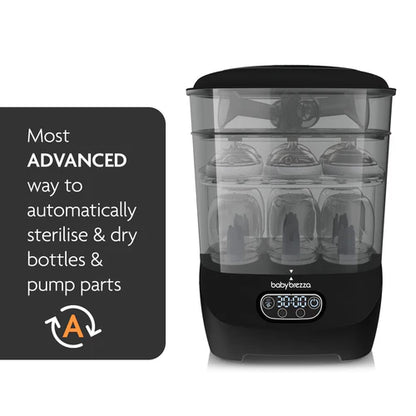 Baby Brezza One Step Baby Bottle Sterilizer and Dryer Advanced-Premium Black