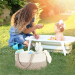 Bumble & Bird Cotton Rope Diaper Caddy – Beige