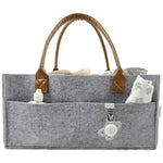 Bumble & Bird - Foldable Diaper Caddy & Storage Basket - Brown