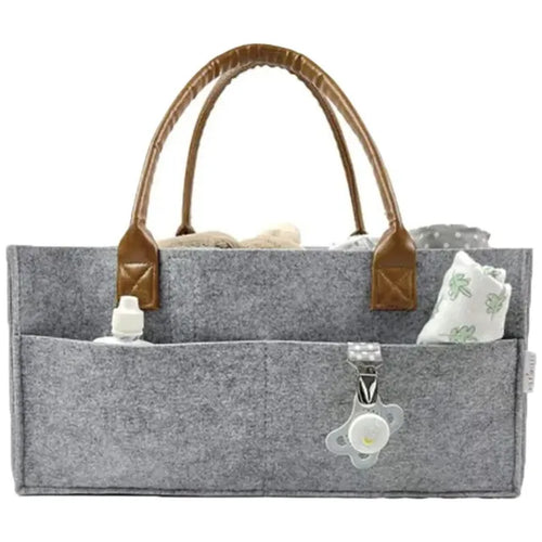 Bumble & Bird - Foldable Diaper Caddy & Storage Basket - Brown