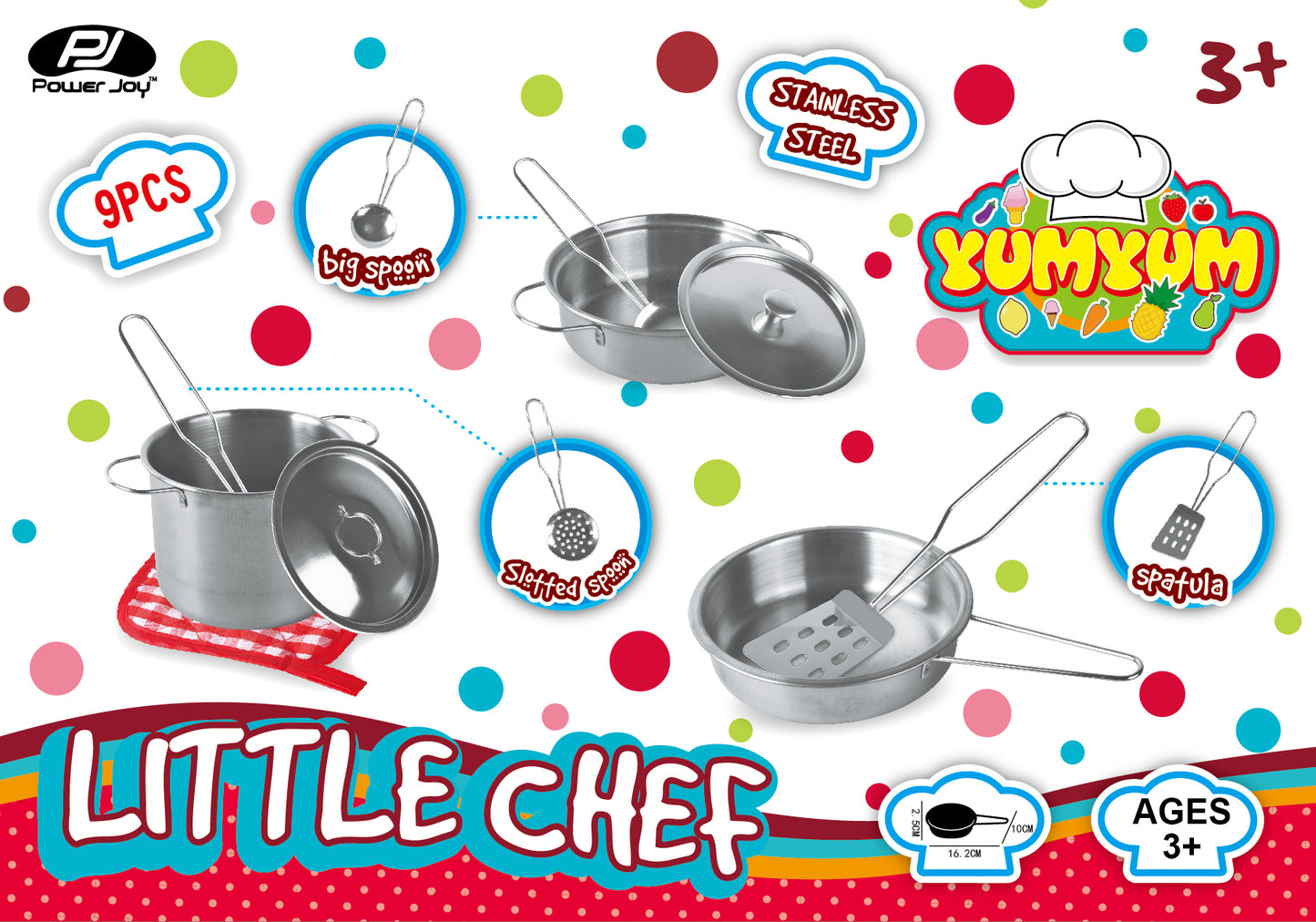 Yumyum Little Chef Stainles Steel-Power Joy
