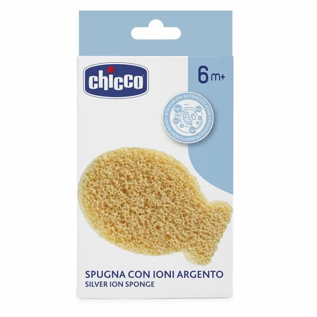 Chicco fish-shaped silver ion sponge for baby bath