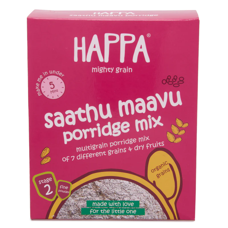 Happa Organic baby food Multigrain Saathu Maavu Cereal Mix -200 g