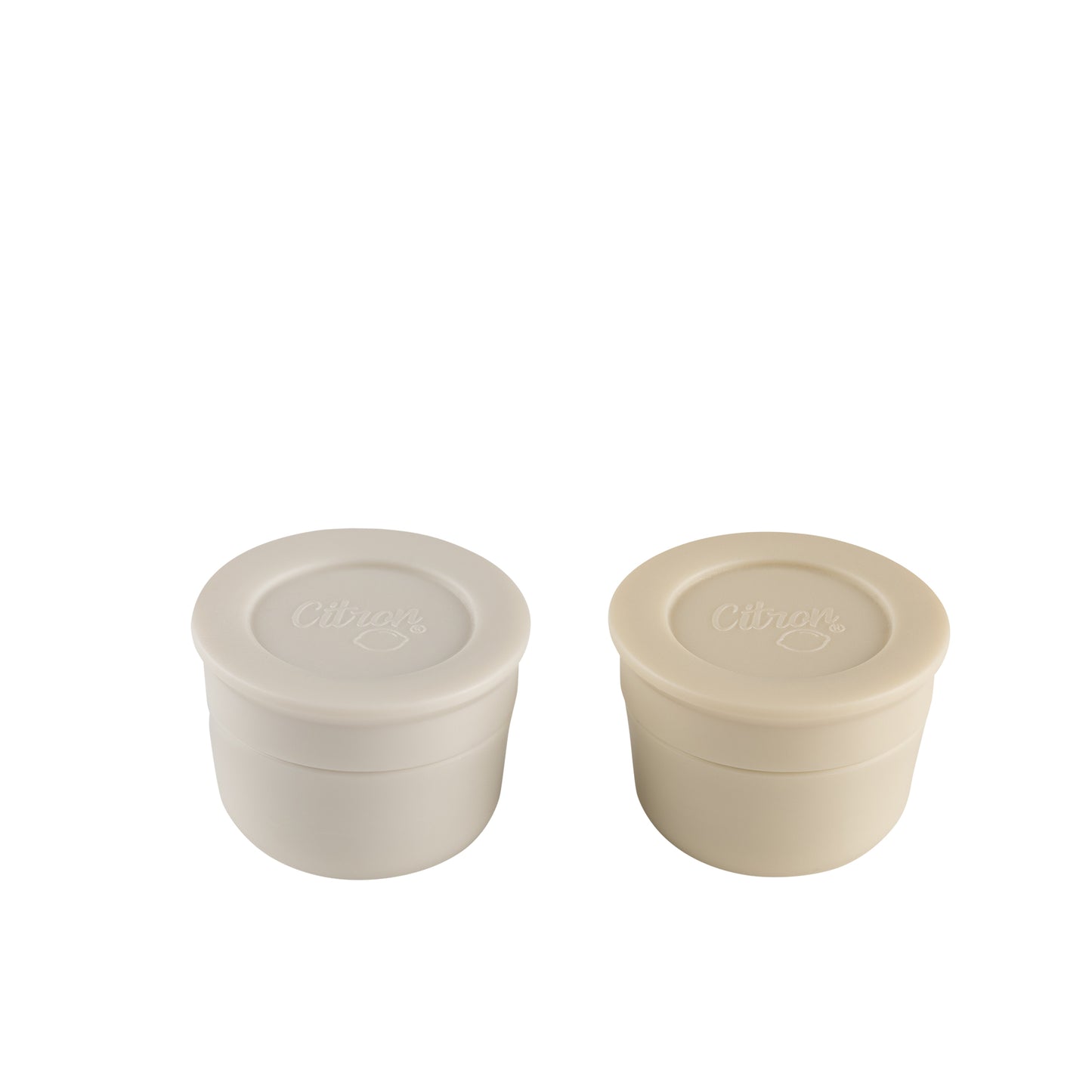 MINI SAUCE CONTAINERS - CREAM + COOL GREY