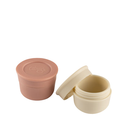 MINI SAUCE CONTAINERS - BLUSH PINK + CREAM