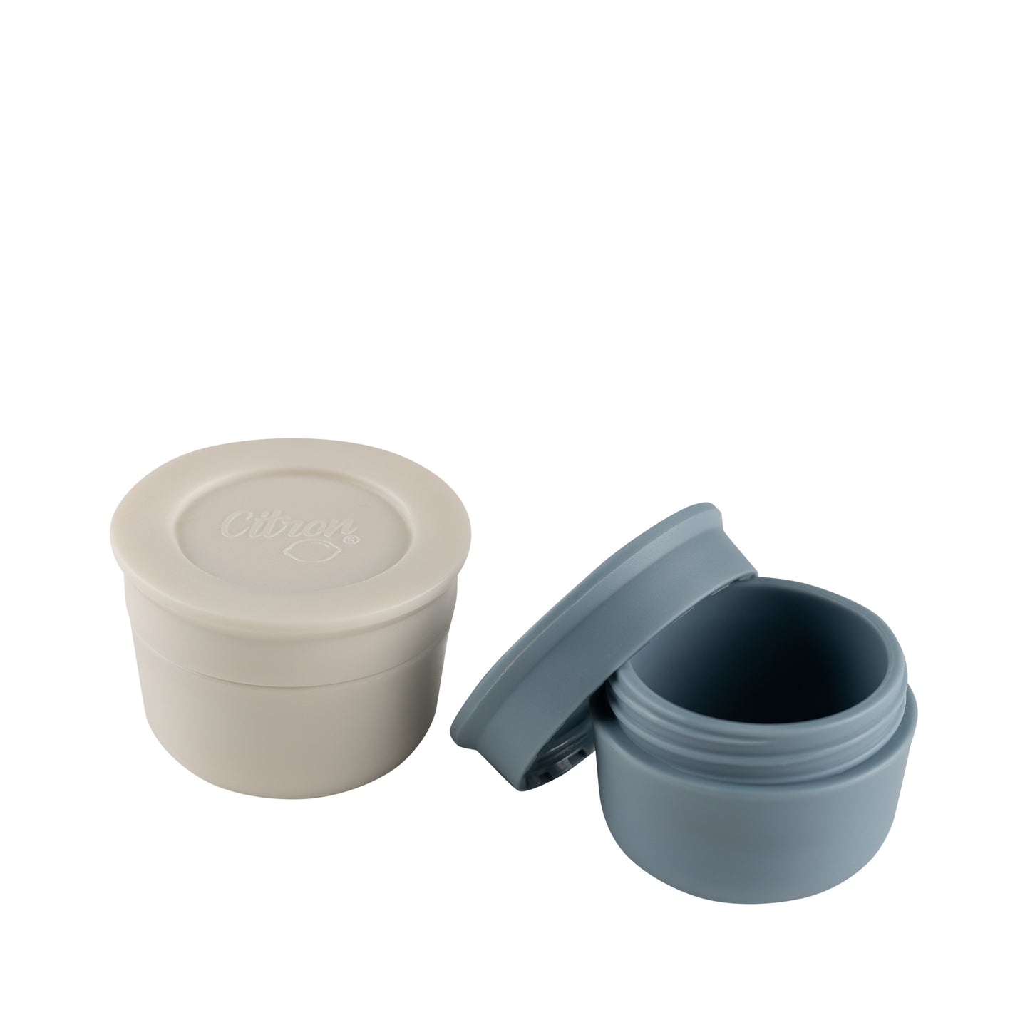 MINI SAUCE CONTAINERS - DUSTY BLUE + COOL GREY