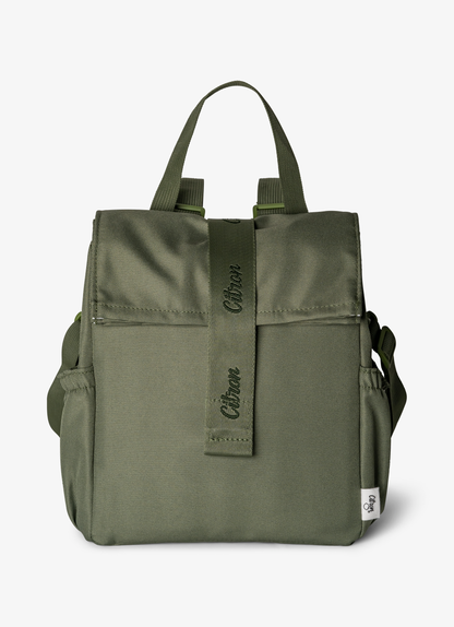 Citron -Insulated Rollup Lunchbag- Olive Green