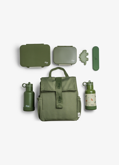 Citron -Insulated Rollup Lunchbag- Olive Green