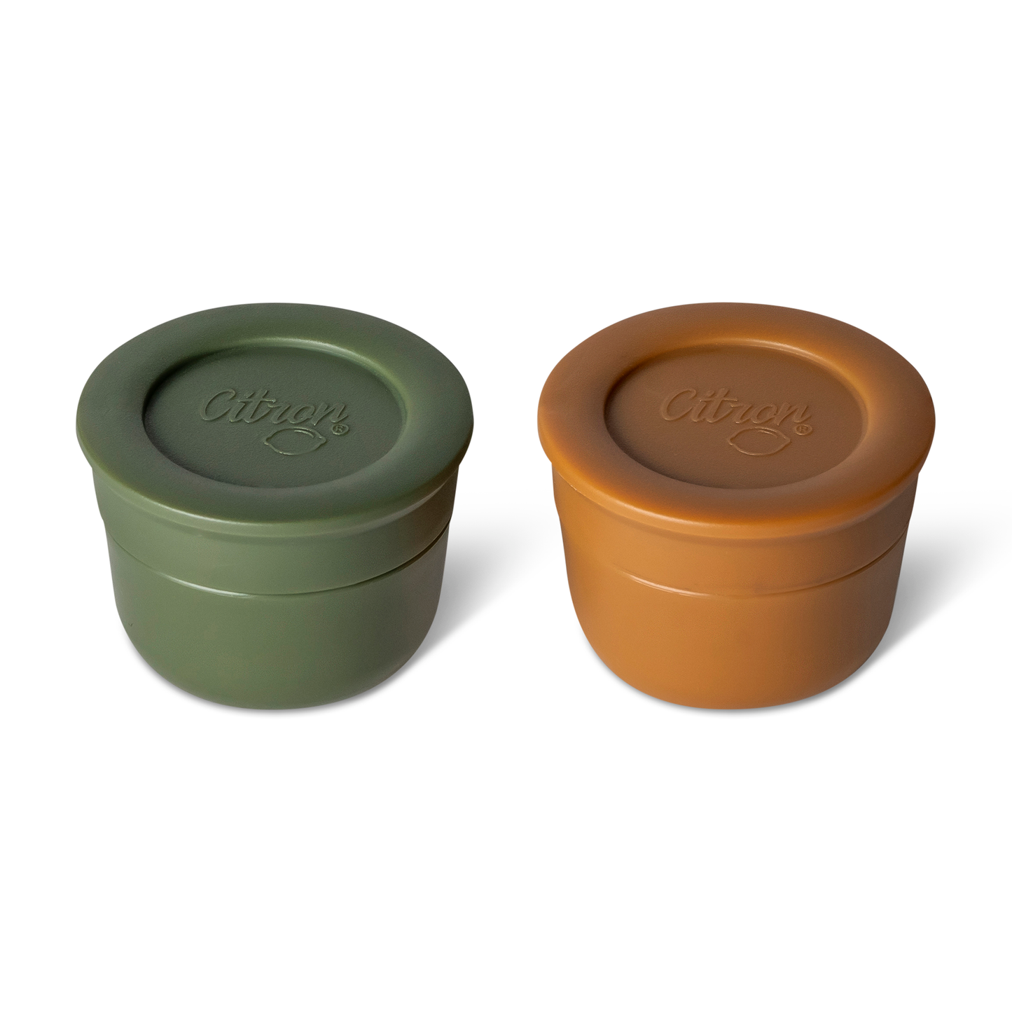 Citron-Mini Sauce Containers- Caramel/Green