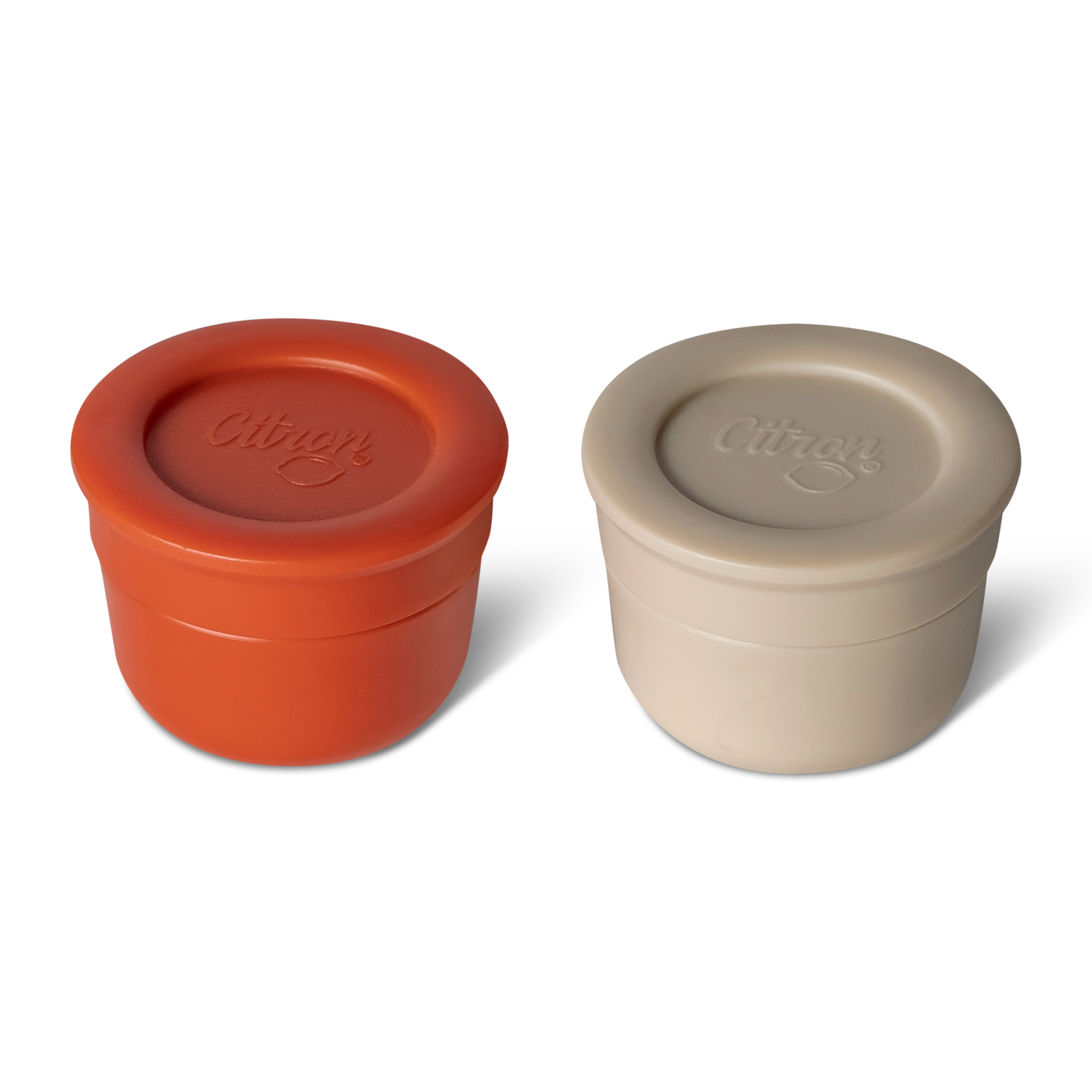 Citron-Mini Sauce Containers-Brick/Beige