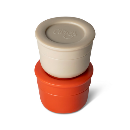 Citron-Mini Sauce Containers-Brick/Beige