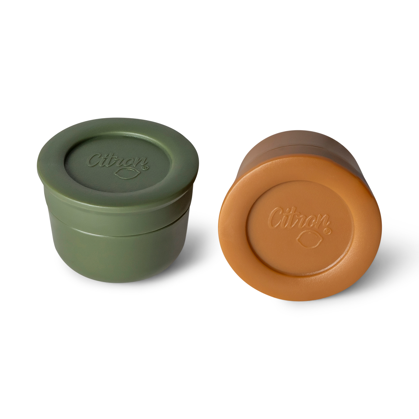 Citron-Mini Sauce Containers- Caramel/Green