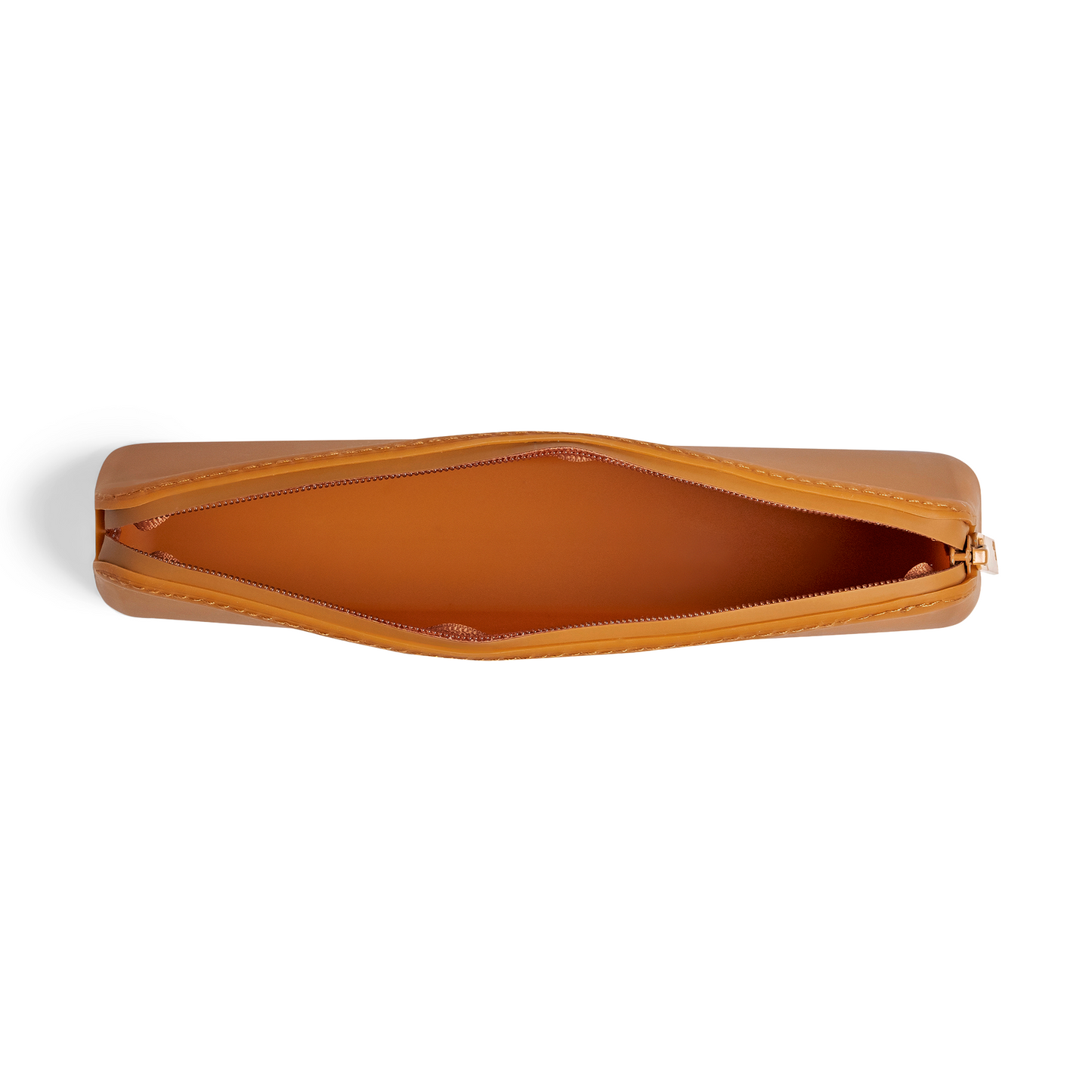 Citron-Silicone Cutlery Set with Pouch-Caramel