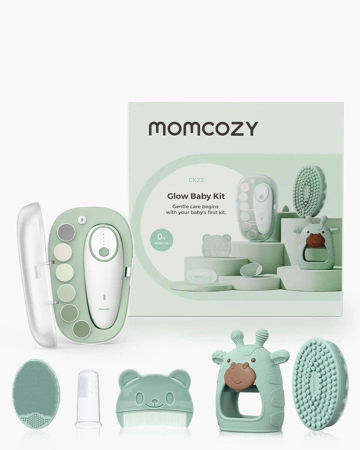 Momcozy Glow Baby Kit grooming cleansing and teething accessories