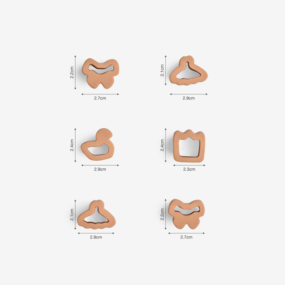 Citron-Fruit Cutters Set of 6-Ballerina