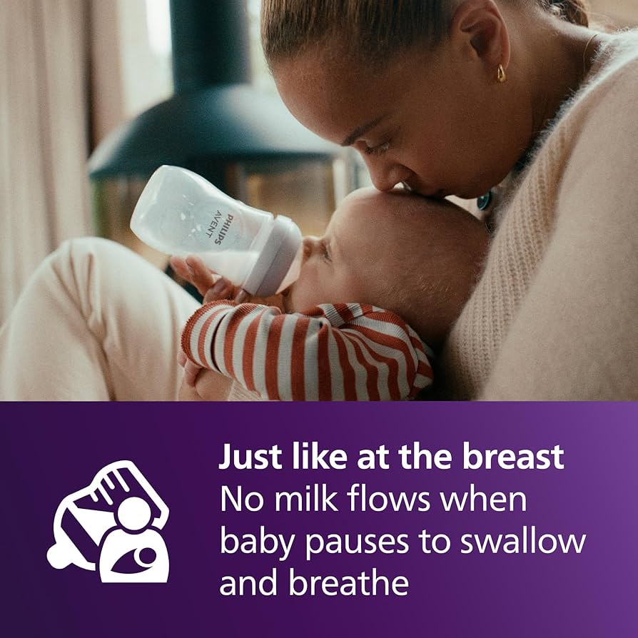 Philips Avent Natural Response Baby Bottle 260ml | Flow 3 Nipple, BPA-Free