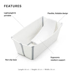 Stokke - Flexi Bath Tub With Newborn Support & Stand Set