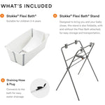 Stokke - Flexi Bath Tub With Newborn Support & Stand Set