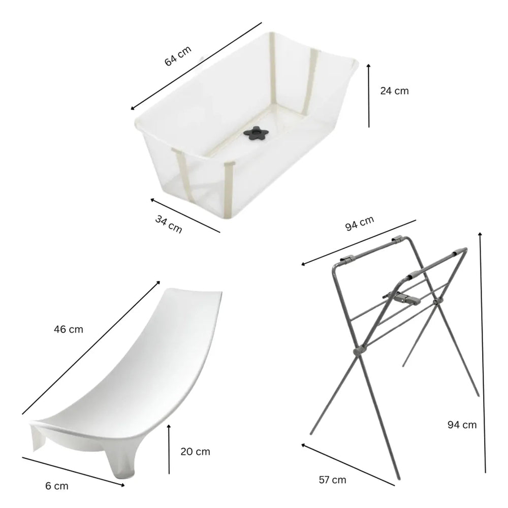 Stokke - Flexi Bath Tub With Newborn Support & Stand Set