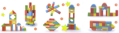 Colorful Block Set 80Pcs - Viga