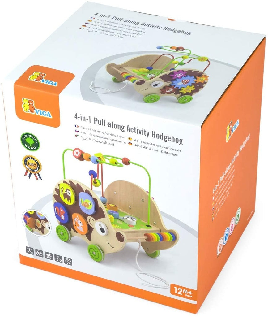 4-in-1 Pull-along Activity Hedgehog - Viga