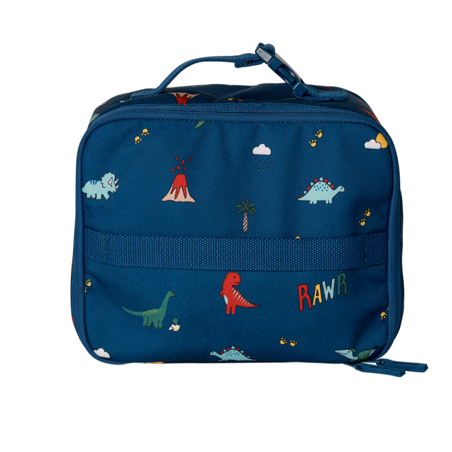 Citron Insulated Square Lunch Bag - Blue Dino