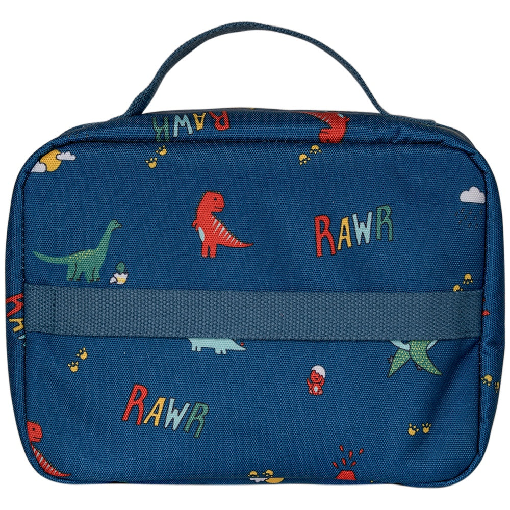 Citron Insulated Square Lunch Bag - Blue Dino