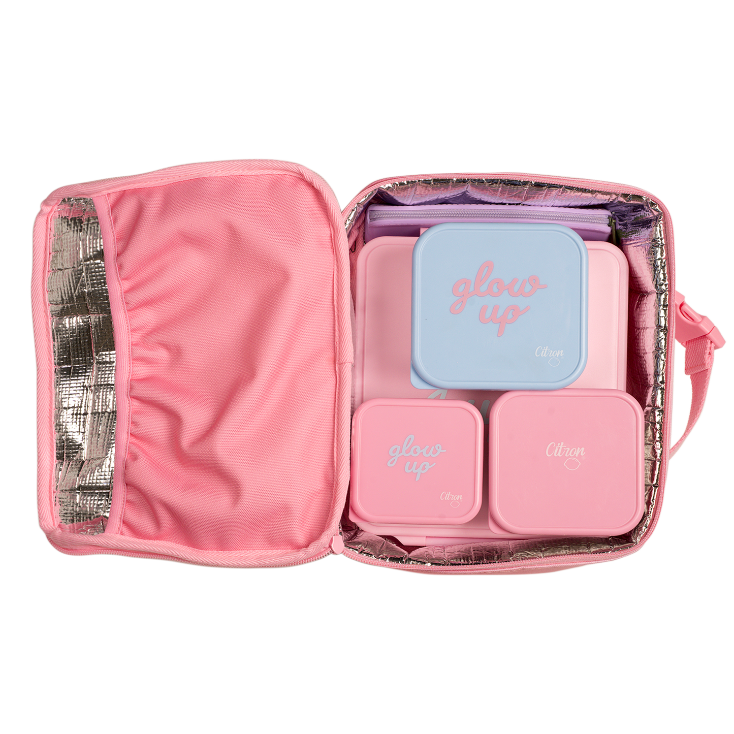 Citron Insulated Square Lunch Bag - Pink Glowup