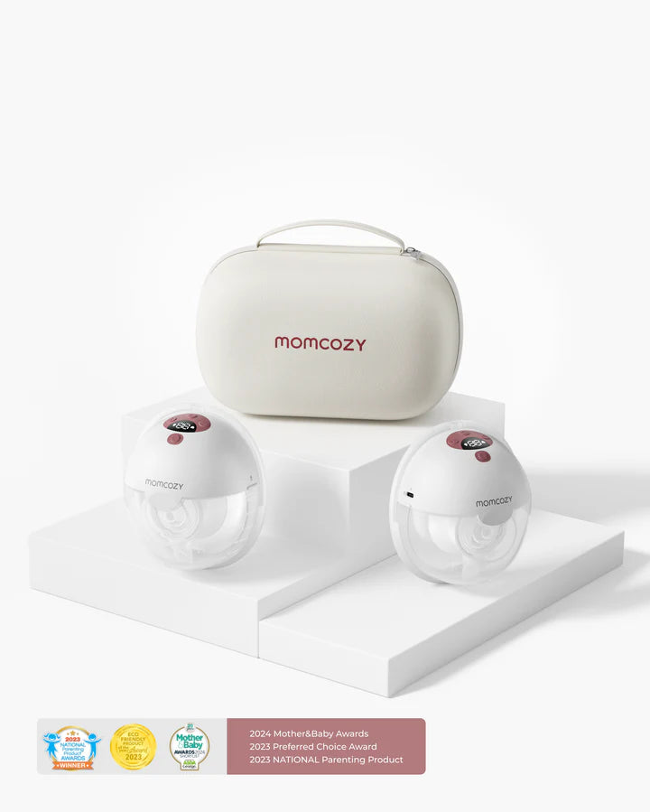 Momcozy - M5 Double Electric Wearable Breast Pump-Maroon