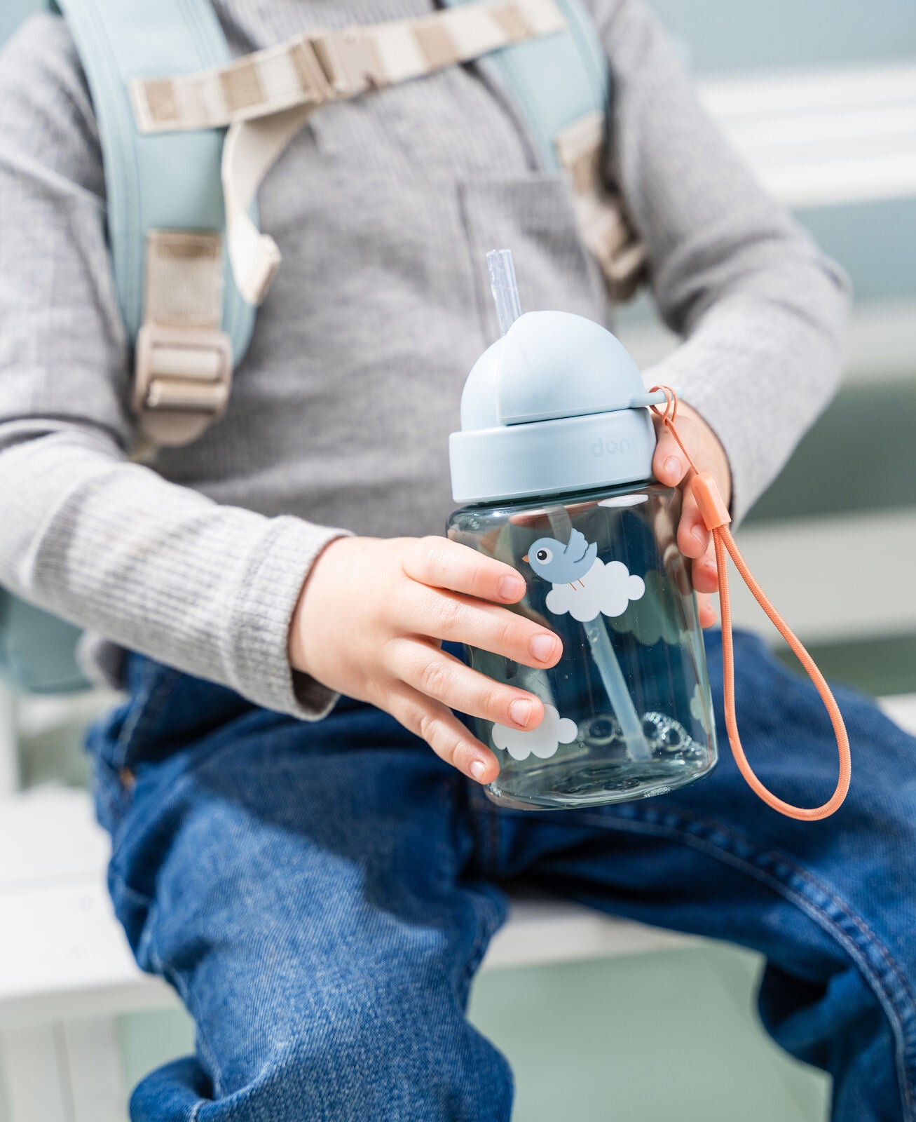 Done by Deer -Kids Canvas Backpack- Elphee Blue