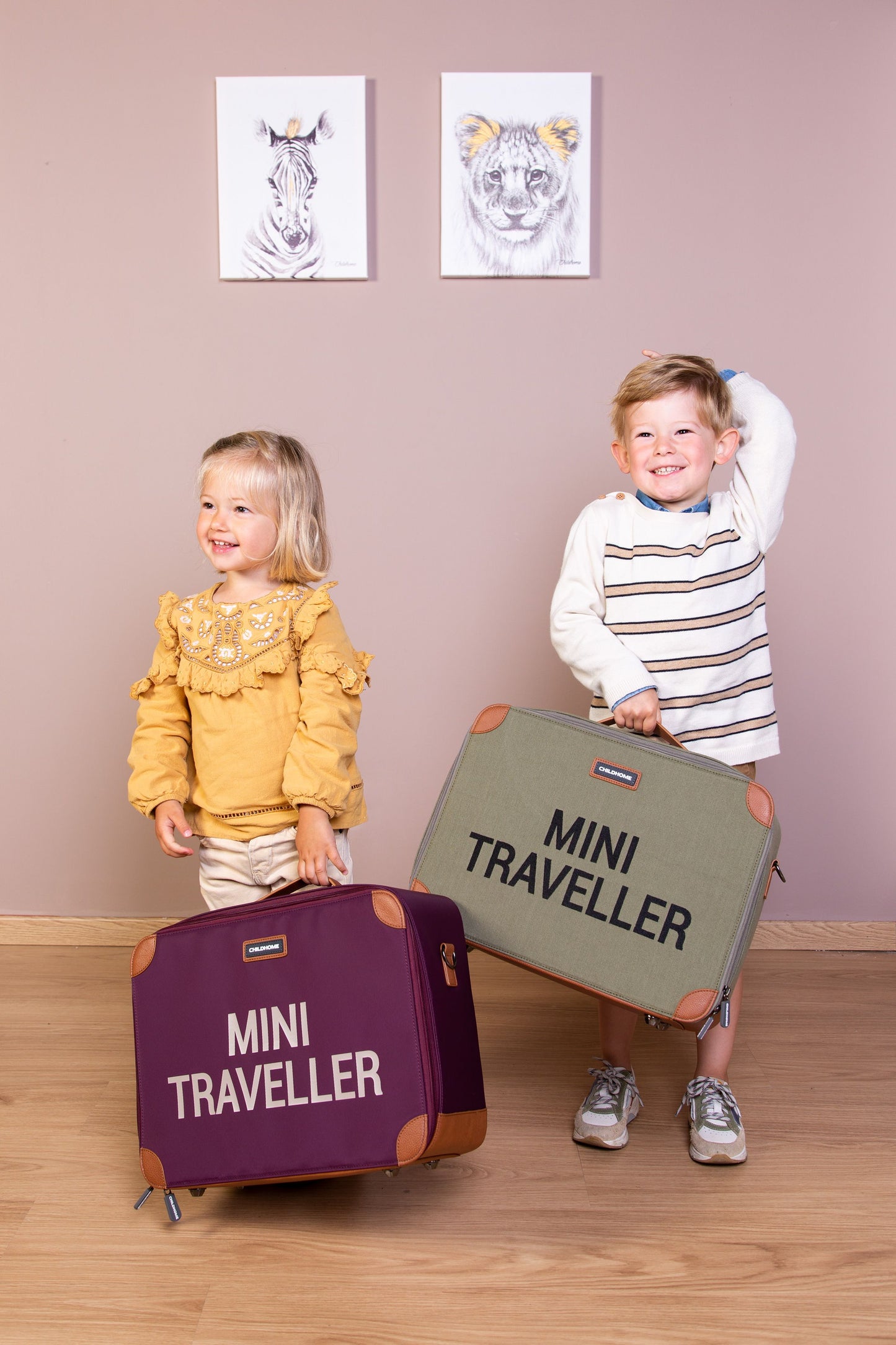 Childhome - Mini Traveller Kids Suitcase - Kaki Canvas