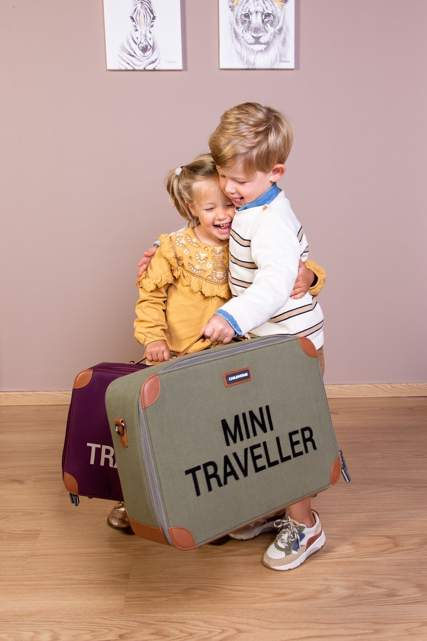 Childhome - Mini Traveller Kids Suitcase - Kaki Canvas