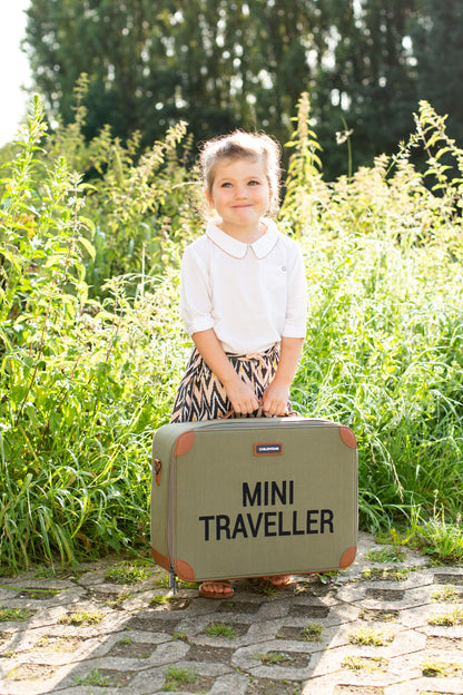 Childhome - Mini Traveller Kids Suitcase - Kaki Canvas