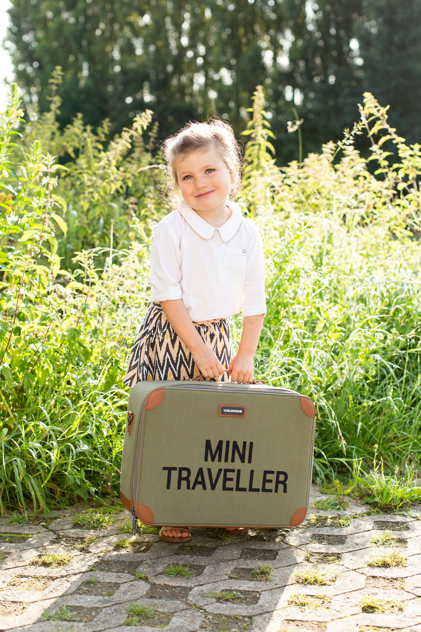 Childhome - Mini Traveller Kids Suitcase - Kaki Canvas