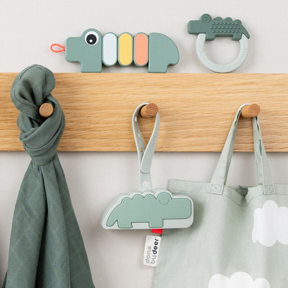 Done by Deer Silicone pacifier pouch - Croco - Green