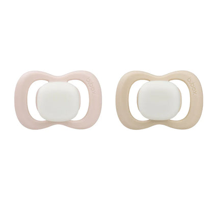 Bbox-Pacifier Glow Latex 2 Twin Pack-Blush/Latte