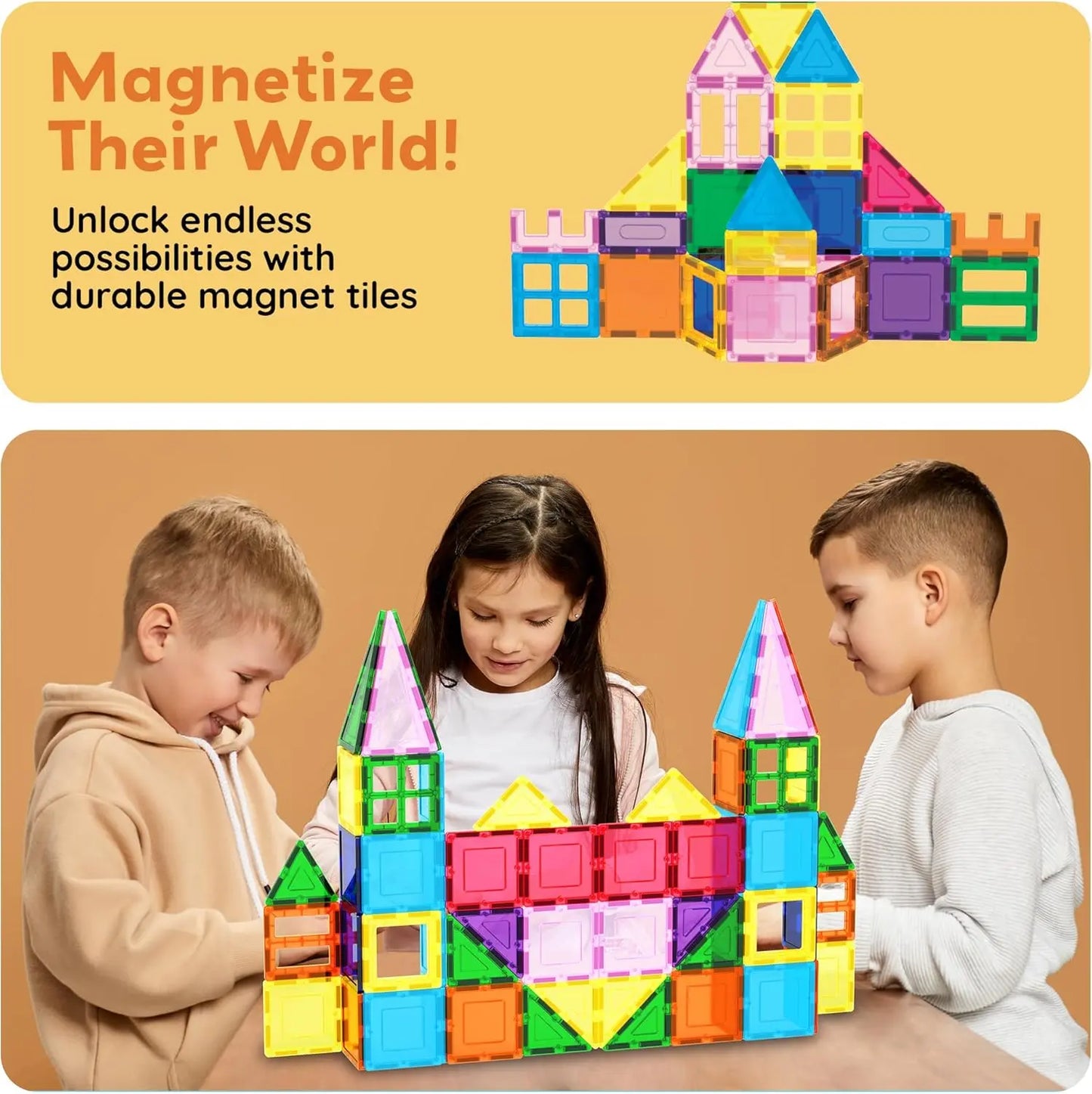 Magnetic Tile Building Blocks with Car Base 101 pcs – PicassoTiles