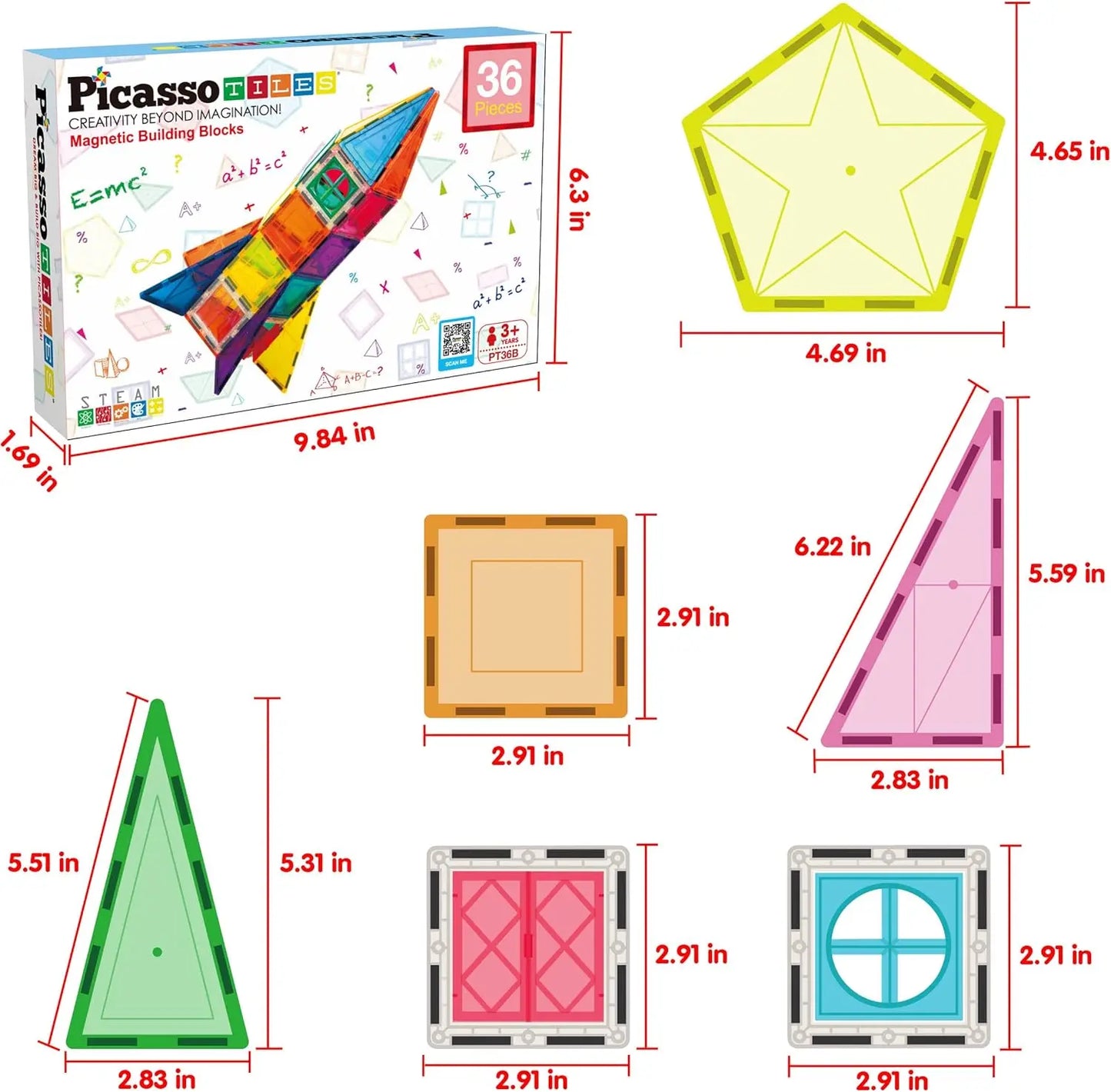 Magnetic Building Set 36 pcs – PicassoTiles