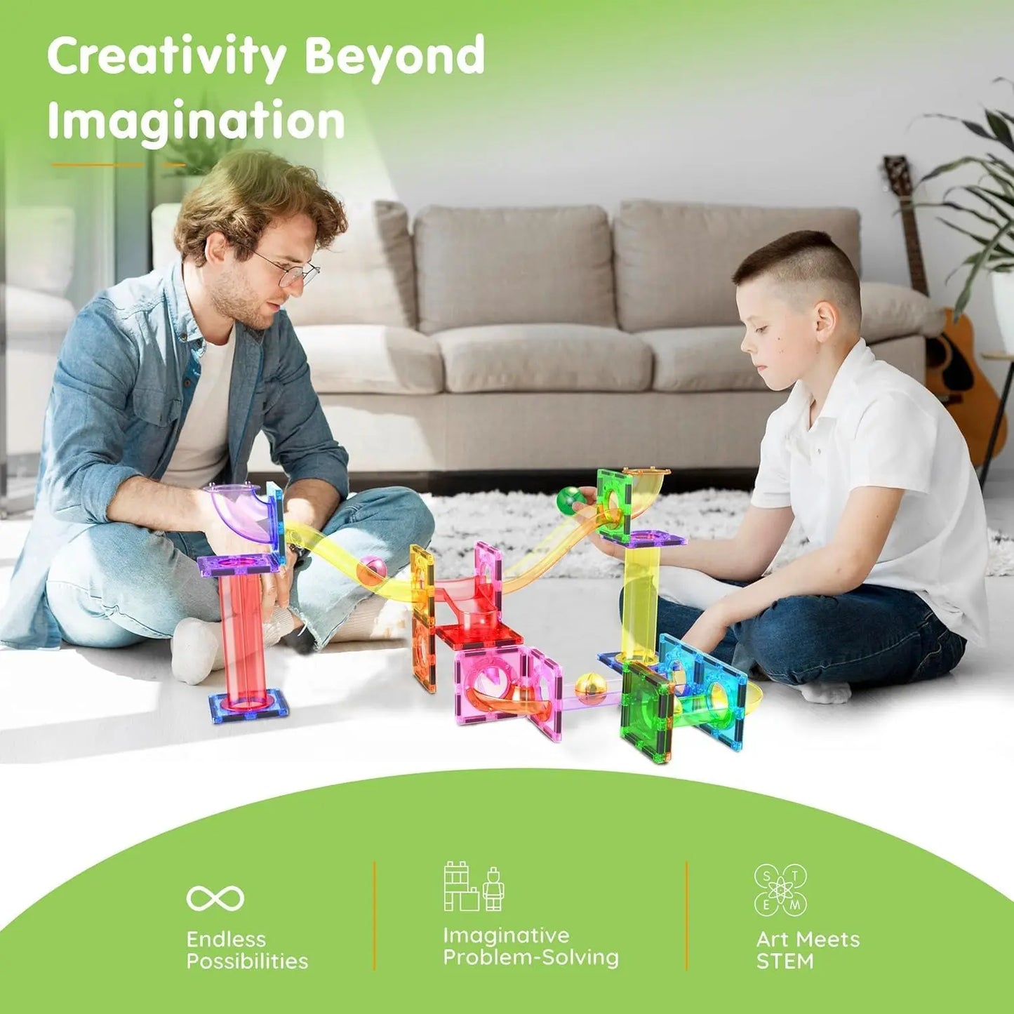 Magnetic Marble Run Set 40 pcs – PicassoTiles