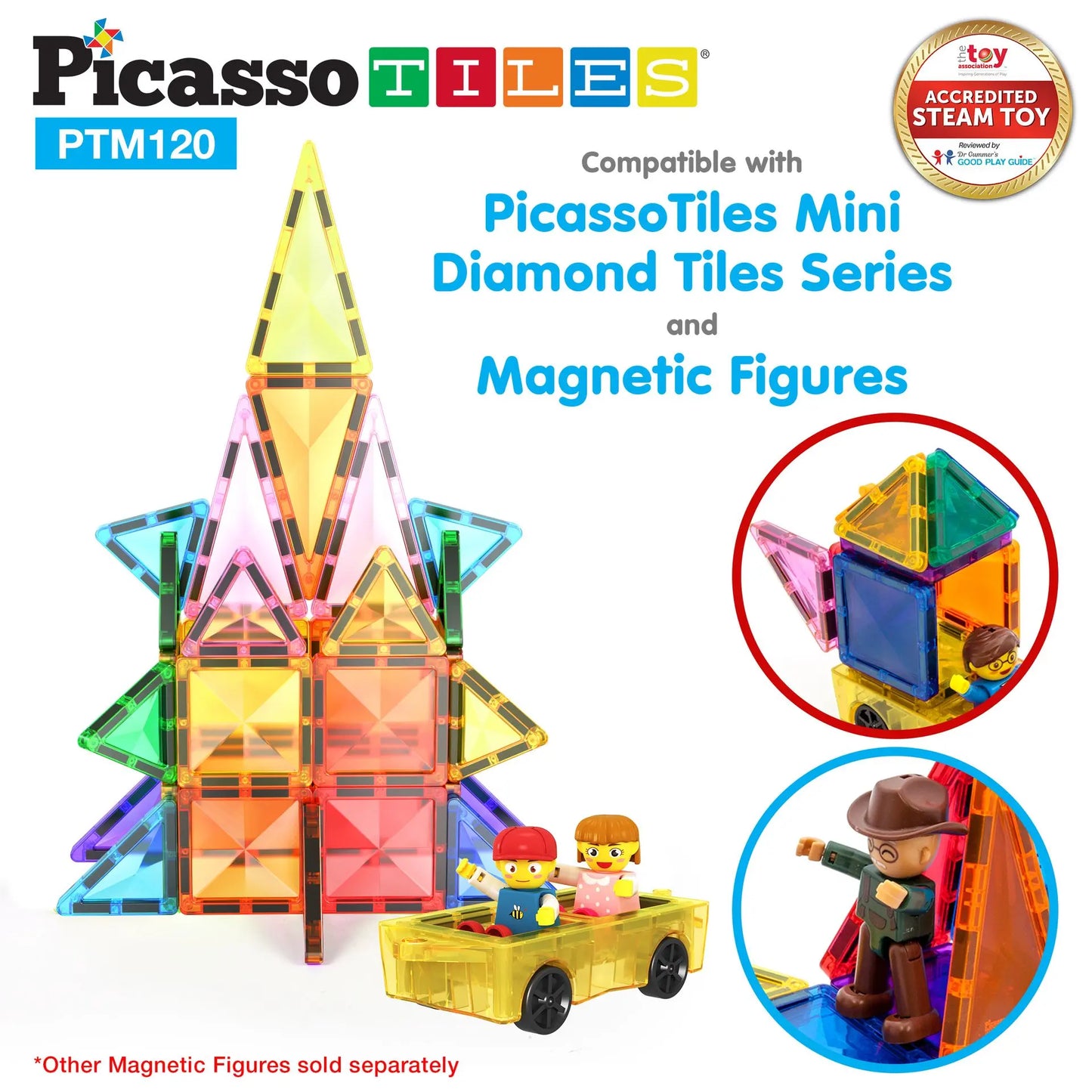 120 Piece Magnetic Tile Set – PicassoTiles