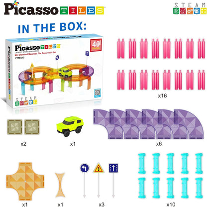 Magnetic Race Track Set 40 pcs – PicassoTiles