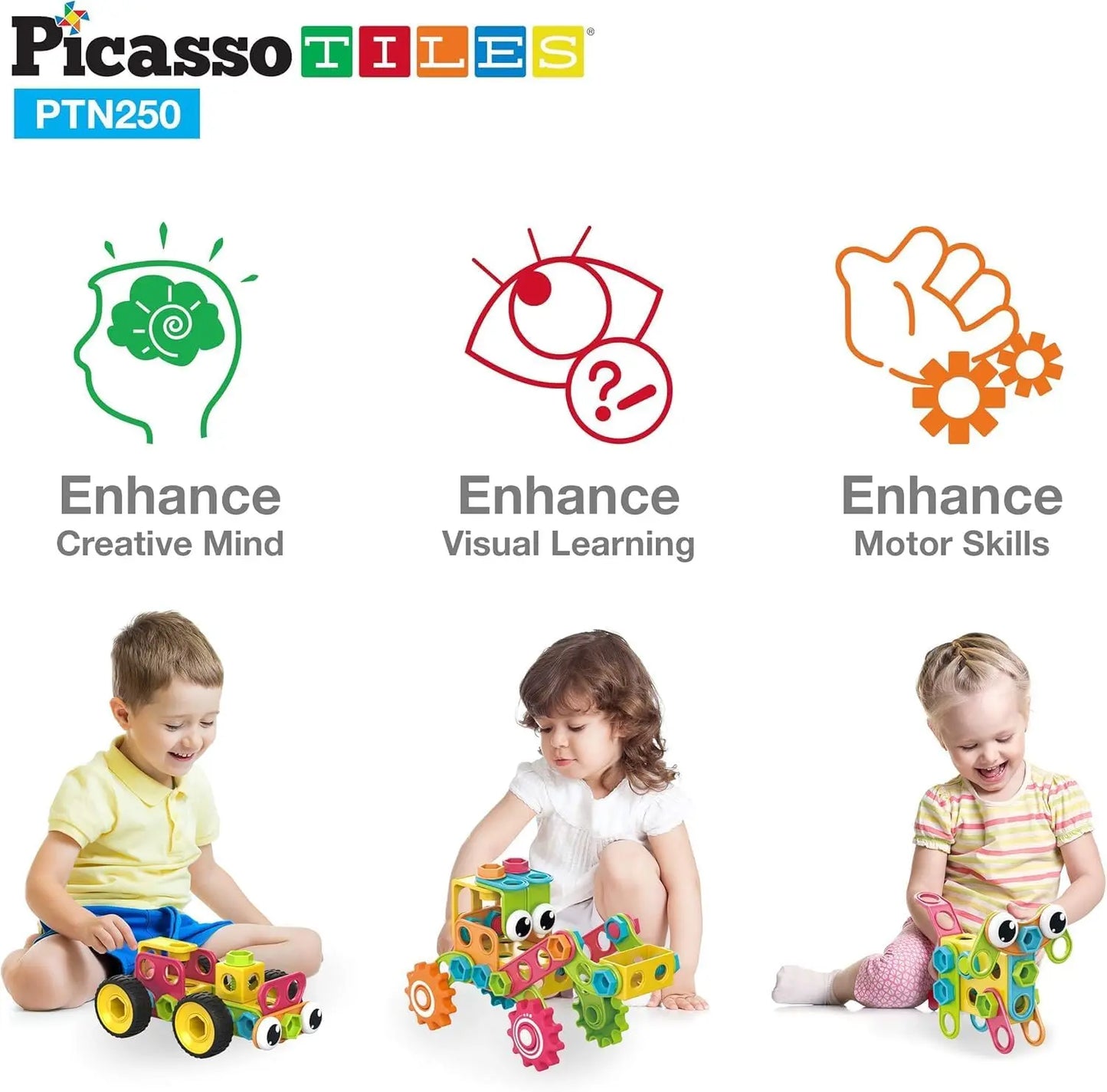 Engineering Construction Building Set 250 pcs – PicassoTiles